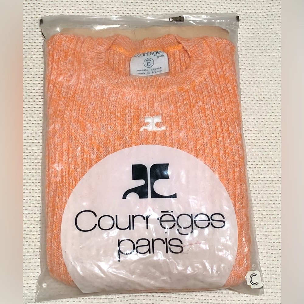 Orange Ribbed Women's Top - Picture 4 of 11